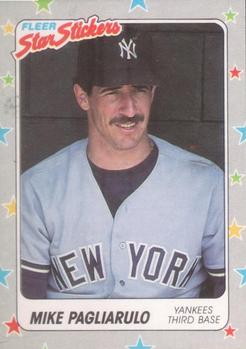1988 Fleer Sticker Baseball Cards        049      Mike Pagliarulo